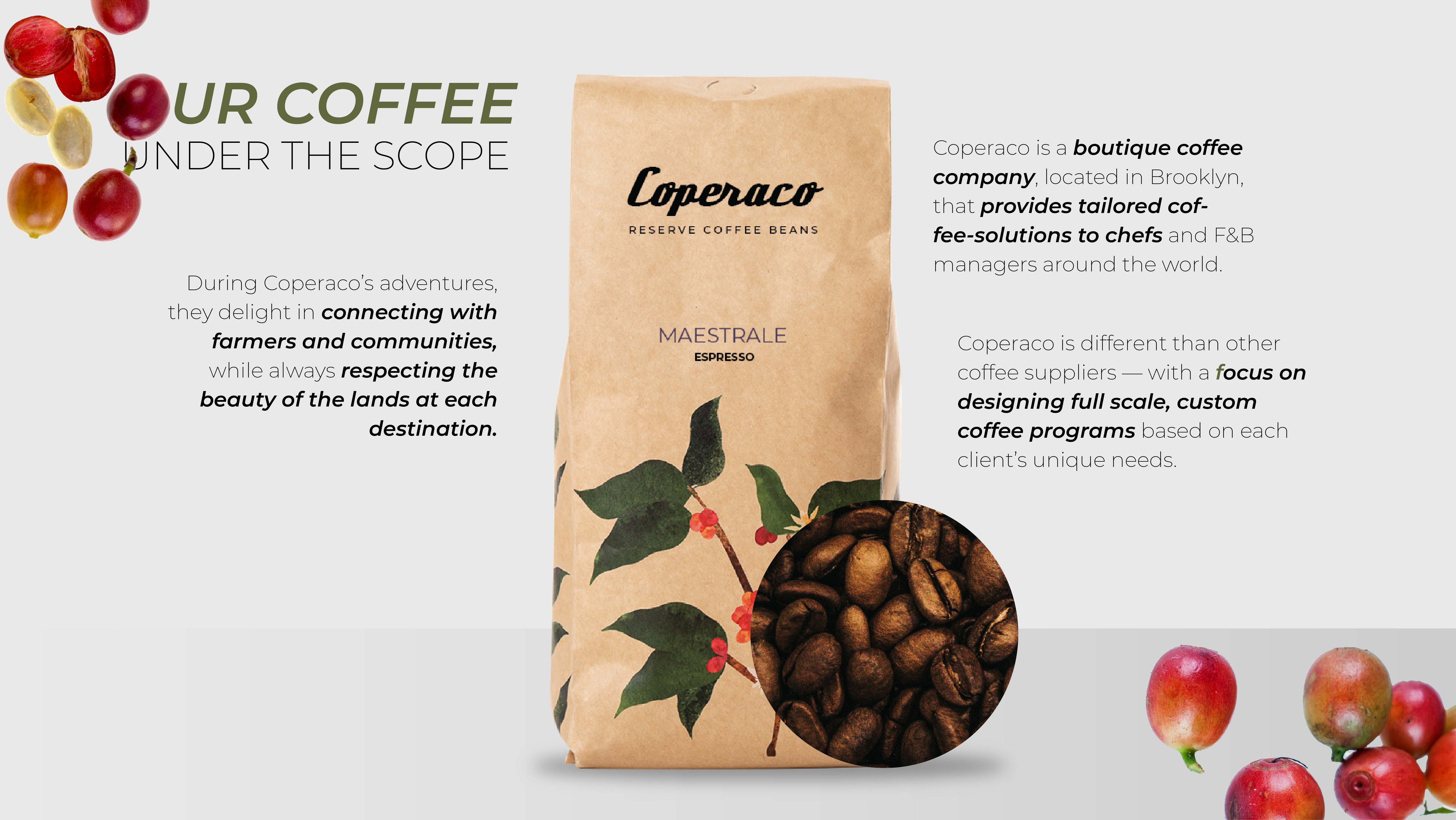 Coperaco Coffee Company Roaster, Exquisite Blends, Wholesale Partner